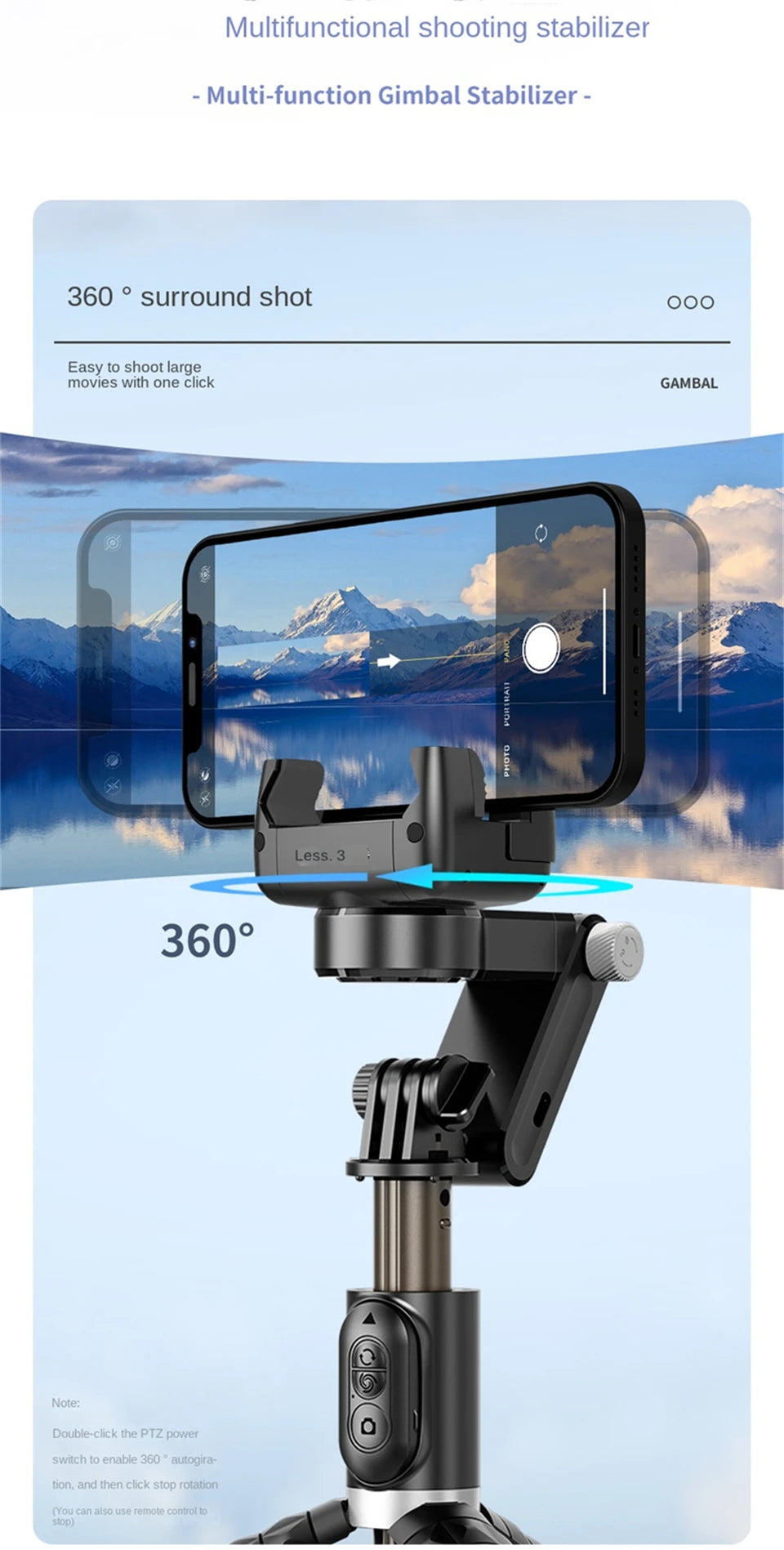 Stabilizer Desktop Selfie Stick.