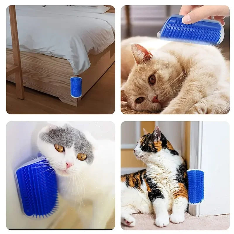 Massage Pet Brush. Corner Scrape & Hair Removal.