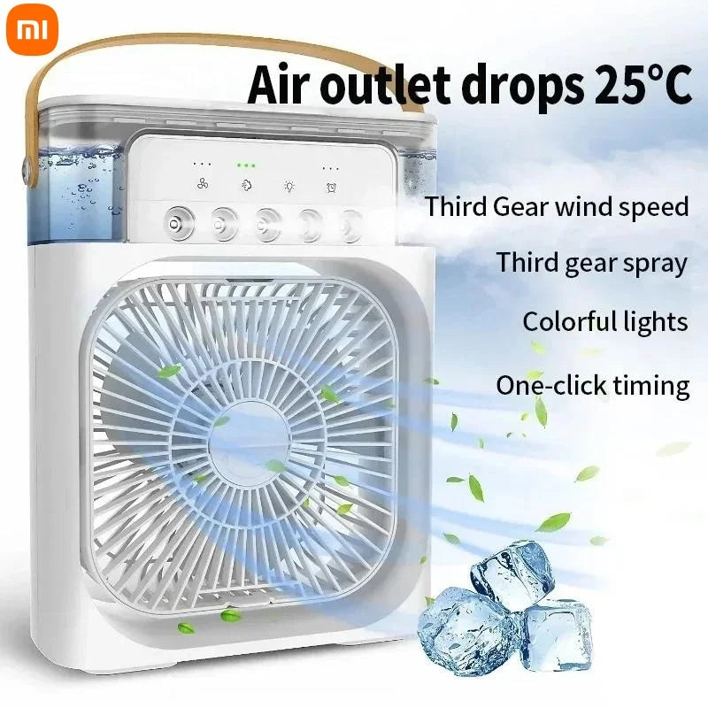 3 In 1 Fan Air Conditioner, LED Light & Portable Humidifier.