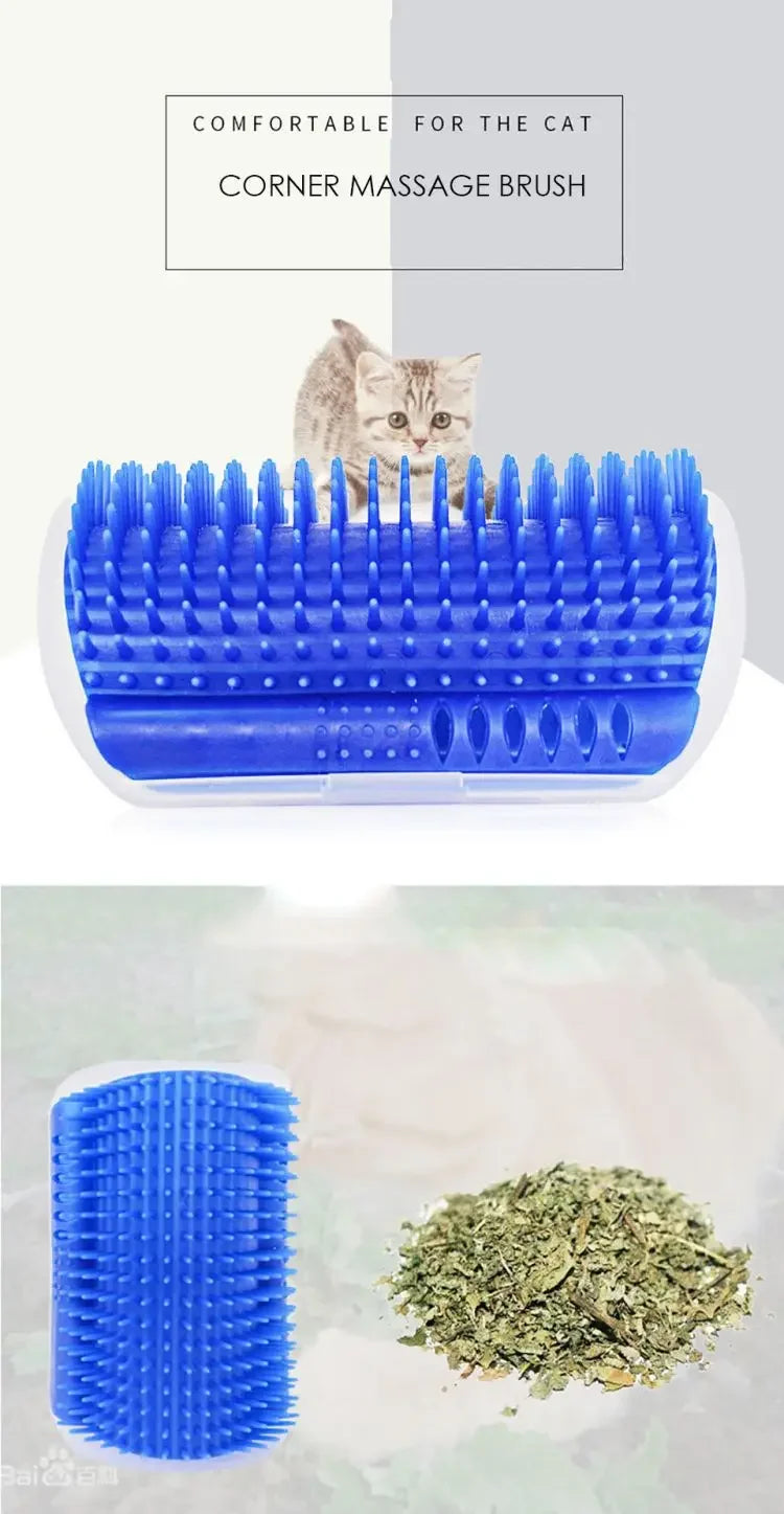 Massage Pet Brush. Corner Scrape & Hair Removal.