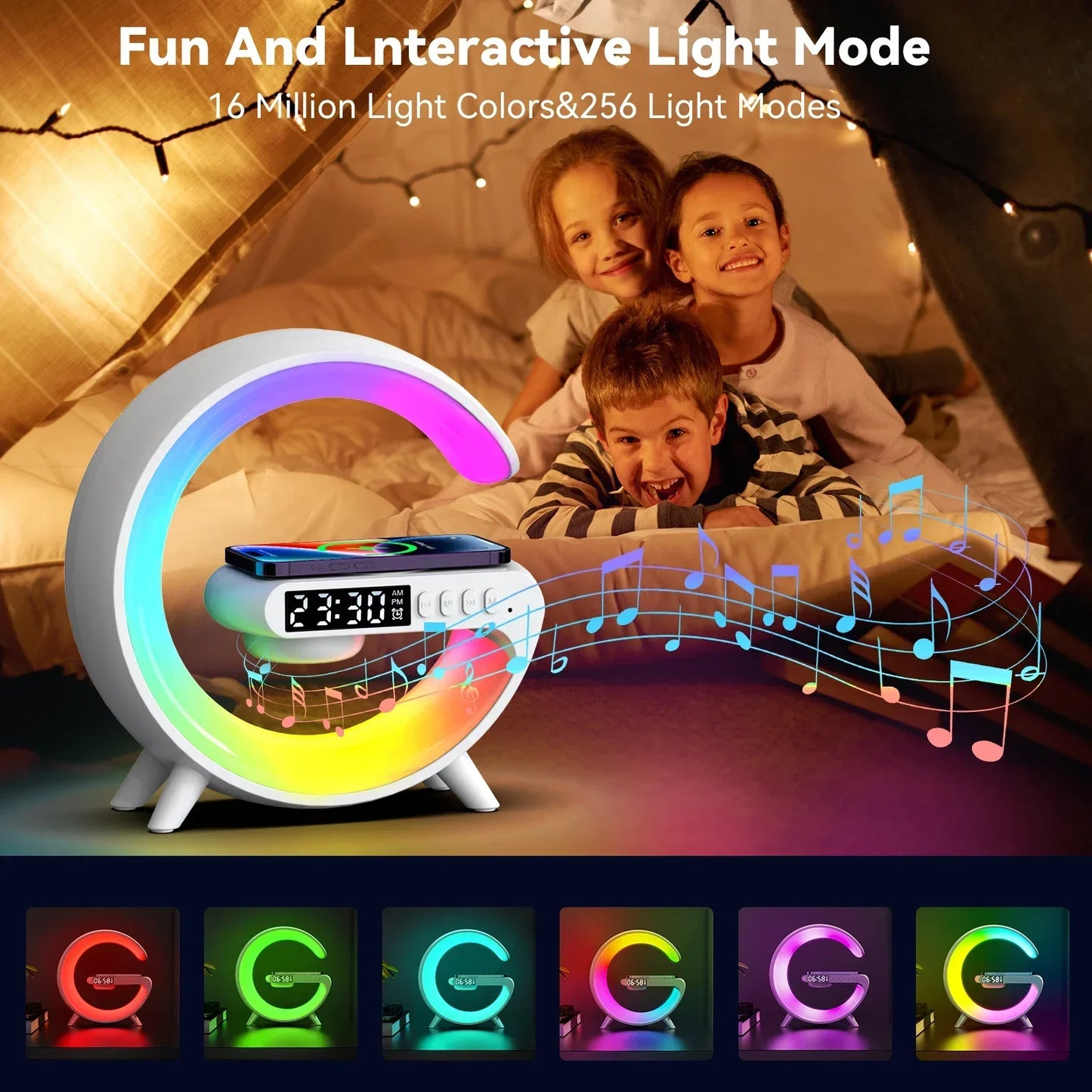 Multifunction charger & Bluetooth Speaker, RGB Light