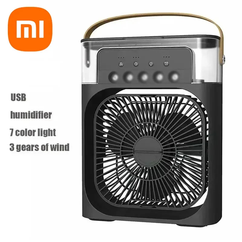 3 In 1 Fan Air Conditioner, LED Light & Portable Humidifier.