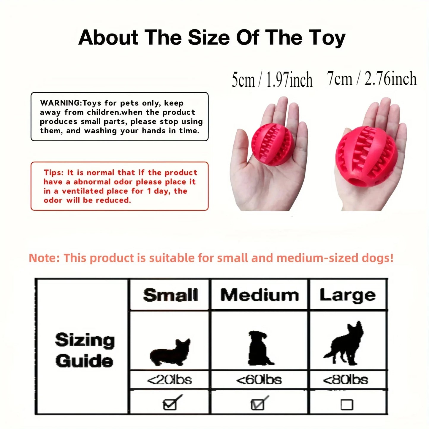 Dog Toy Ball, Nontoxic Bite Resistant.