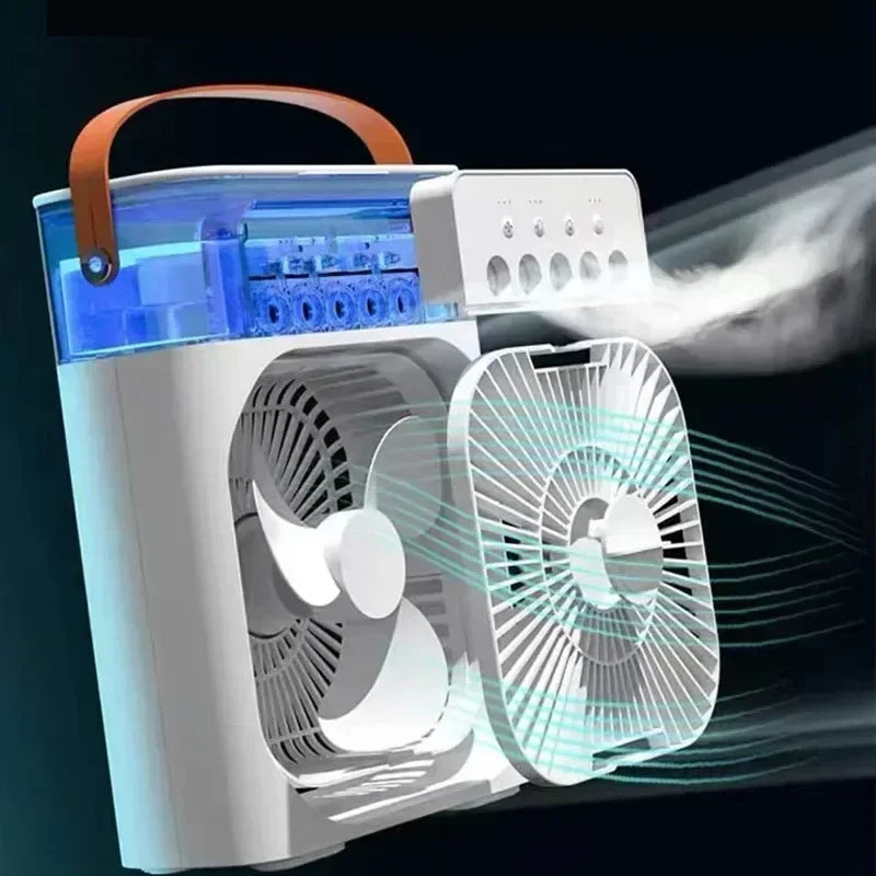 3 In 1 Fan Air Conditioner, LED Light & Portable Humidifier.