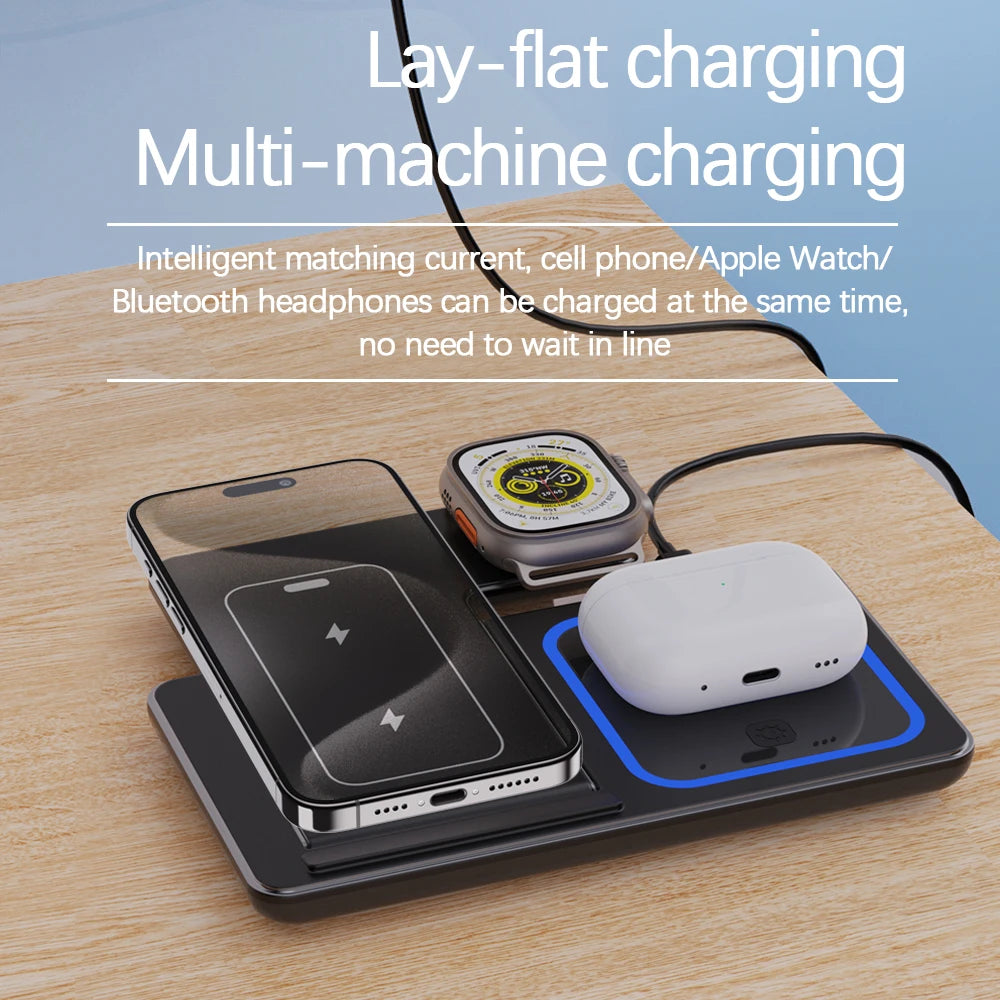 3 In 1 Foldable Wireless Charger & Multi Stand.