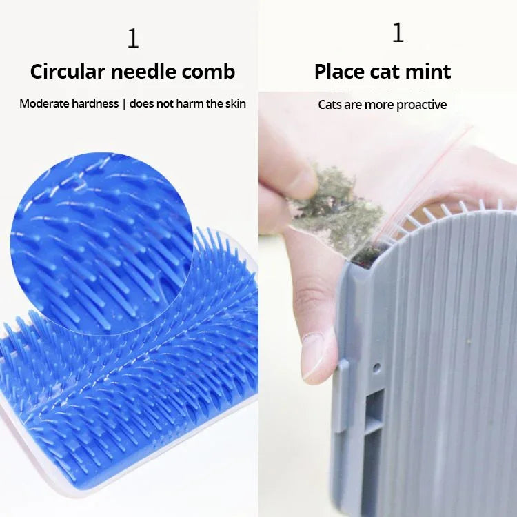 Massage Pet Brush. Corner Scrape & Hair Removal.